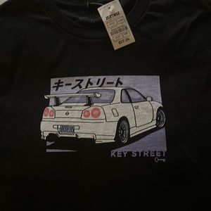Zumiez t shirt with JDM car Nissan Skyline GTR pictured